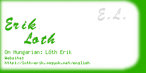 erik loth business card